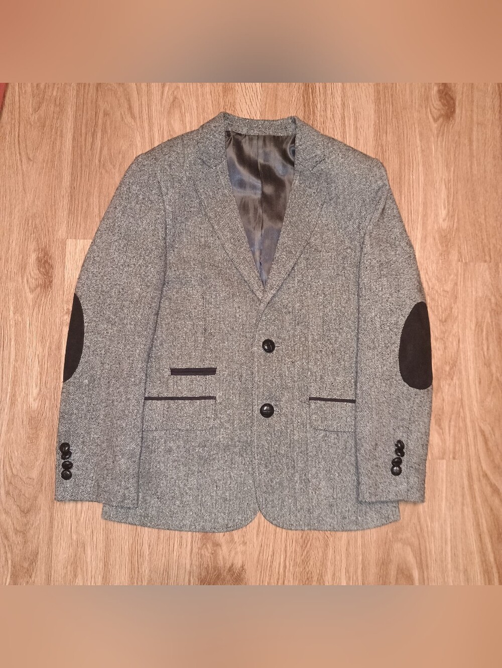 Boy's Isaac Mizrahi Tweed Blazer with Elbow Patches
